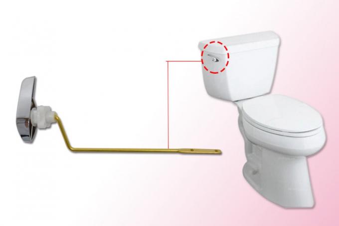toilet handle left side