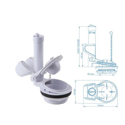 Accessoires de réservoirs de toilettes ABS avec hauteur réglable du tuyau de débordement dans un design moderne