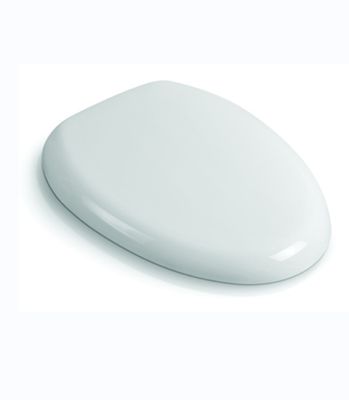 Couvercle de toilette rond et silencieux avec pare-chocs antidérapant en polypropylène blanc
