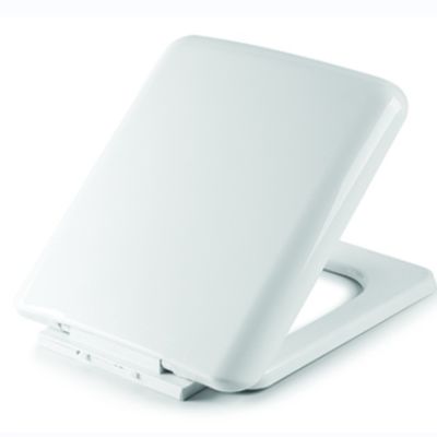 Couverture de siège de toilette en plastique blanc doux et fermé pour le Commode indien