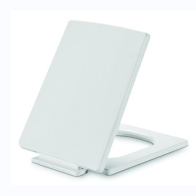 Couverture de siège de toilette en plastique rectangulaire à fermeture lente avec fixation de résistance et joint souple