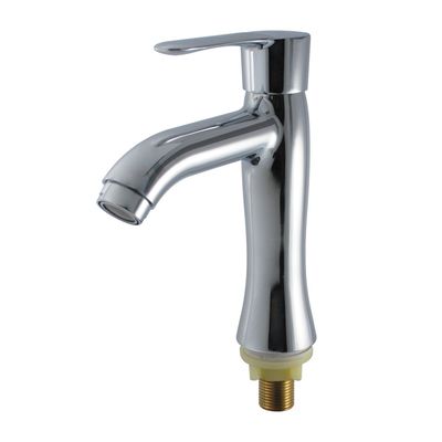 Faucon à évier de cuisine thermostatique économique avec surface polie et bobine en laiton pour installation à trou unique