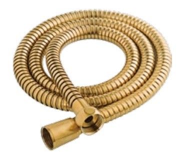 tuyau de douche en acier inoxydable double verrouillage brossé en or pour les salles de bains modernes de luxe
