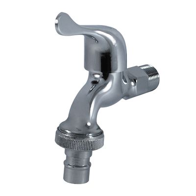 Faucet de bassin en laiton de conception moderne avec finition chromée et corps de vanne en laiton court pour robinet d'eau froide