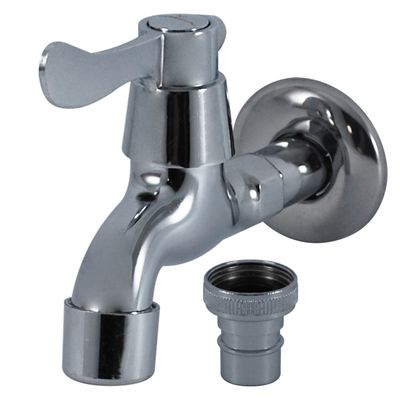 Faucon de salle de bain monté sur le mur avec corps en laiton et double sortie d'eau anti-éclaboussures
