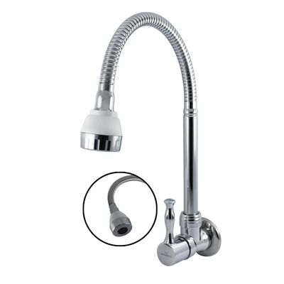 Un seul manche monté sur le mur robinet d'eau froide corps en laiton robinet d'évier de cuisine pour le marché OEM