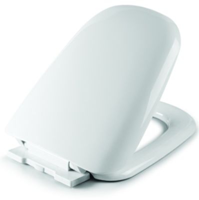 Design moderne Blanc chauffé doux fermé siège de toilette à libération rapide forme ronde