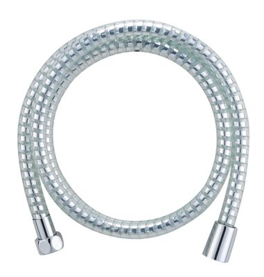 Tuyau de douche argenté extra long, flexible chromé pour salle de bain
