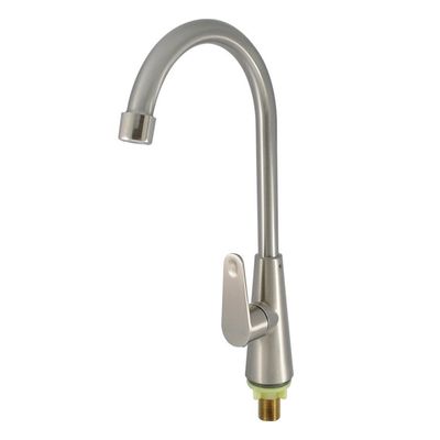 Faucets d'évier de cuisine en alliage de zinc d'induction à robinet d'argent avec matériau de bobine en terre cuite