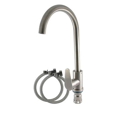 304 en acier inoxydable flexibles à retirer vers le bas cuisine mélangeur robinet robinet d'évier en argent moderne