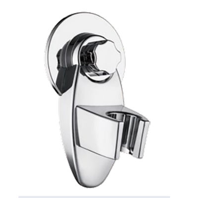 Support de tuyau de douche mural avec installation sans perçage, matériau ABS+PVC et finition de surface chromée