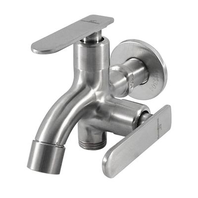 Faucon de cuisine monochrome à levier unique en acier inoxydable 304 avec évier à sortie unique