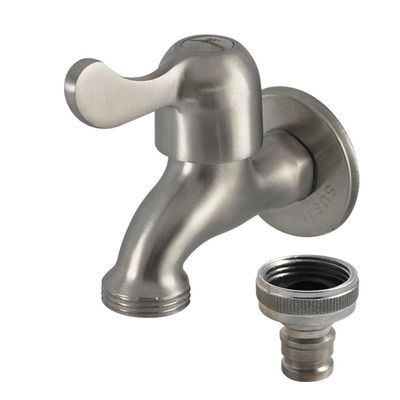 Faucon de salle de bain classique poli chrome 304 en acier inoxydable monté sur le mur avec une seule poignée