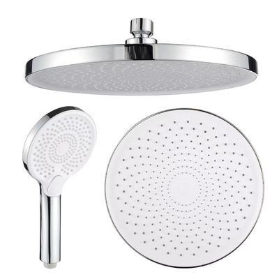 Tête de douche en alliage de zinc rond ultra-mince avec matériau de sortie du modèle d'essai monté sur le mur