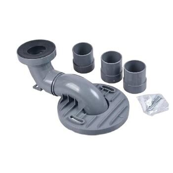 Grey PVC Toilet Drain Valve, Bathroom Flushing Pipe, Toilet Pipe, Sewage Pipe