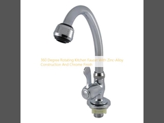 Ruban de cuisine rotatif à 360 degrés avec construction en alliage de zinc et finition en chrome