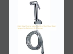 Pulvérisateur à bipète en acier inoxydable encromé gris clair pour salle de bain et femmes