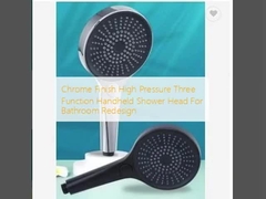 Chrome Finish haute pression à trois fonctions tête de douche portative pour la refonte de la salle de bain