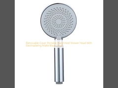 Couvercle amovible Tête de douche portative à main avec finition noire mate électroplatée