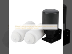 Commutateur de flotteur à double boule à commande manuelle, utilisé pour la surveillance du niveau d'eau avec capteur de contacteur.