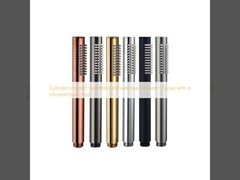 Douche à tête de douche portative en forme de cylindre: pulvériser avec un tuyau de douche