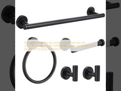 Ensemble de matériel de salle de bains, ensemble de barres à serviettes en acier inoxydable, support de serviettes transfrontalier, support de papier toilette, crochet perforé, accessoires de salle de bains